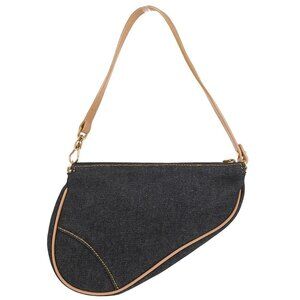 Christian Dior Navy Denim Saddle Handbag PZ0101 155937